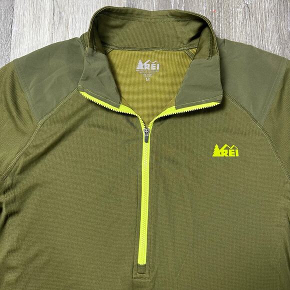 REI Green Quarter Zip Lightweight Pullover - Picture 2 of 5